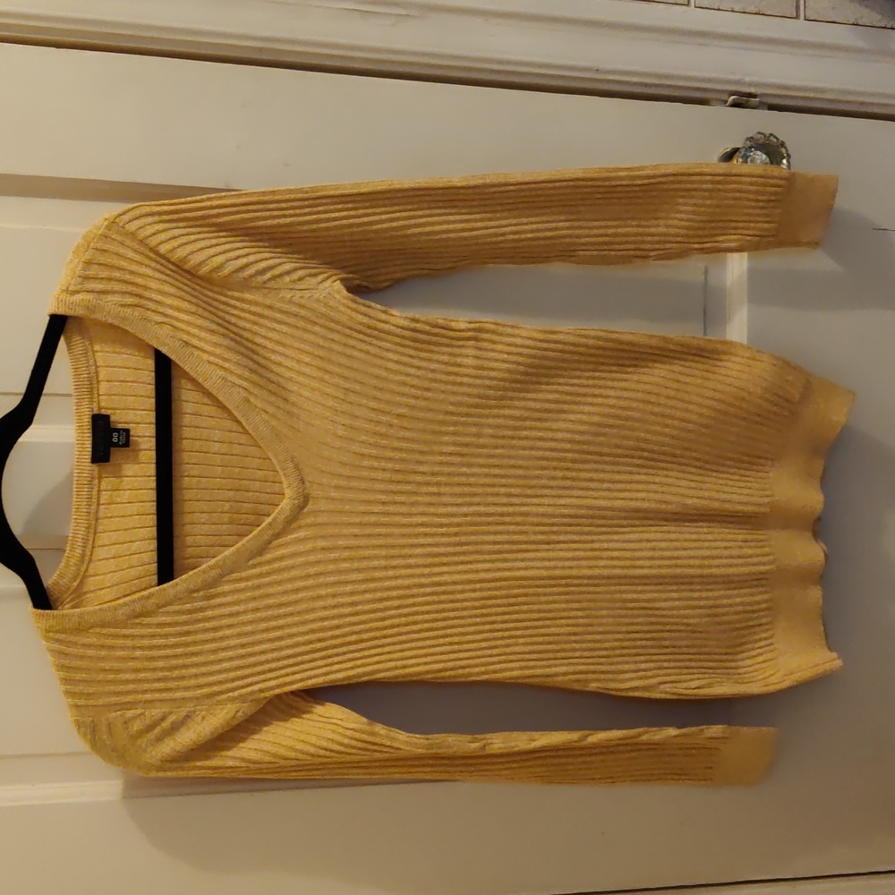 Torrid 00 Light Yellow Ribbed Sweater